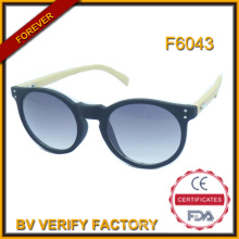 F6043 Cheap Handmade and Fashionable Plastic Frame Bamboo Temple Sunglasses
